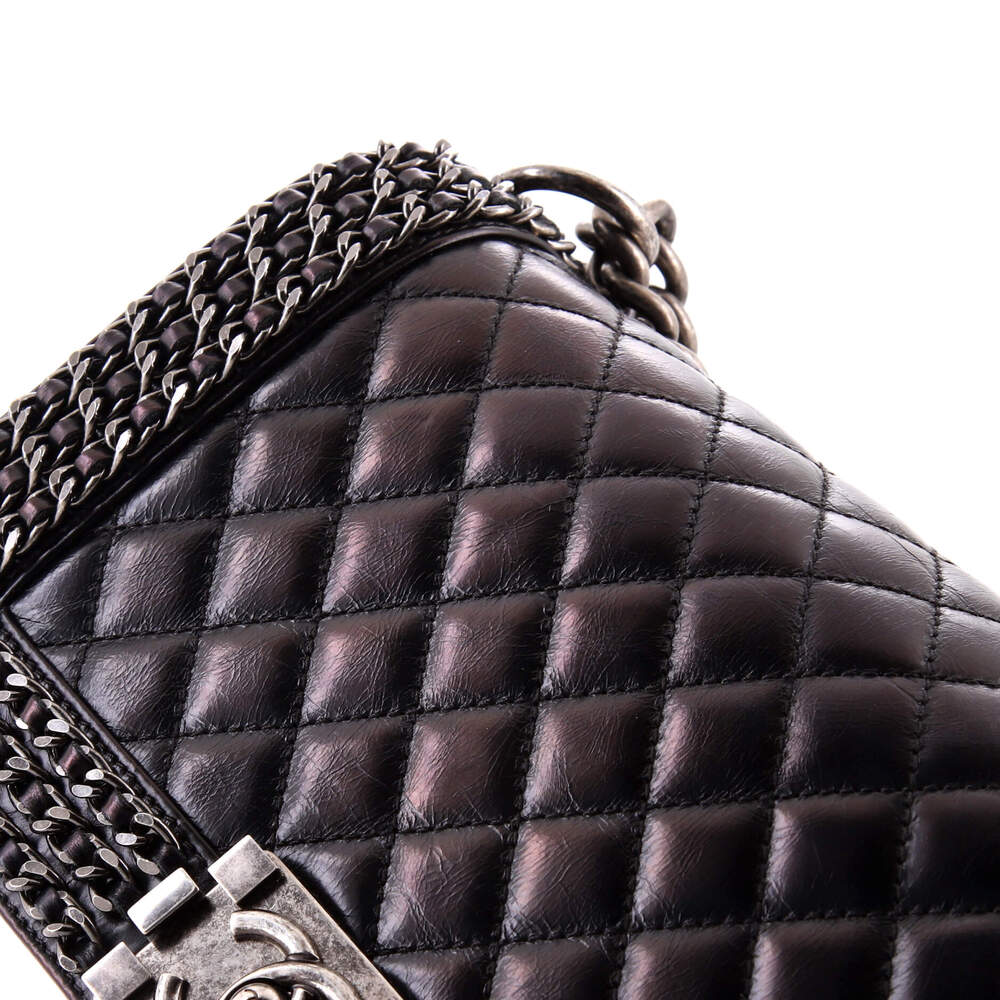 Chanel Chained Boy Flap Bag Quilted #240082C33B - Picture 7 of 9